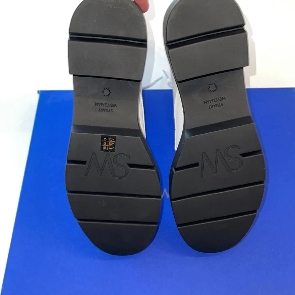 Stuart Weitzman Nisha White Lace-Up Boots Size 8.5 C NIB - Picture 11 of 17